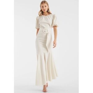 NWT Sachin + Babi Camila Crepe‎ Ruched
Mermaid Dress Ivory Sz 12 $650